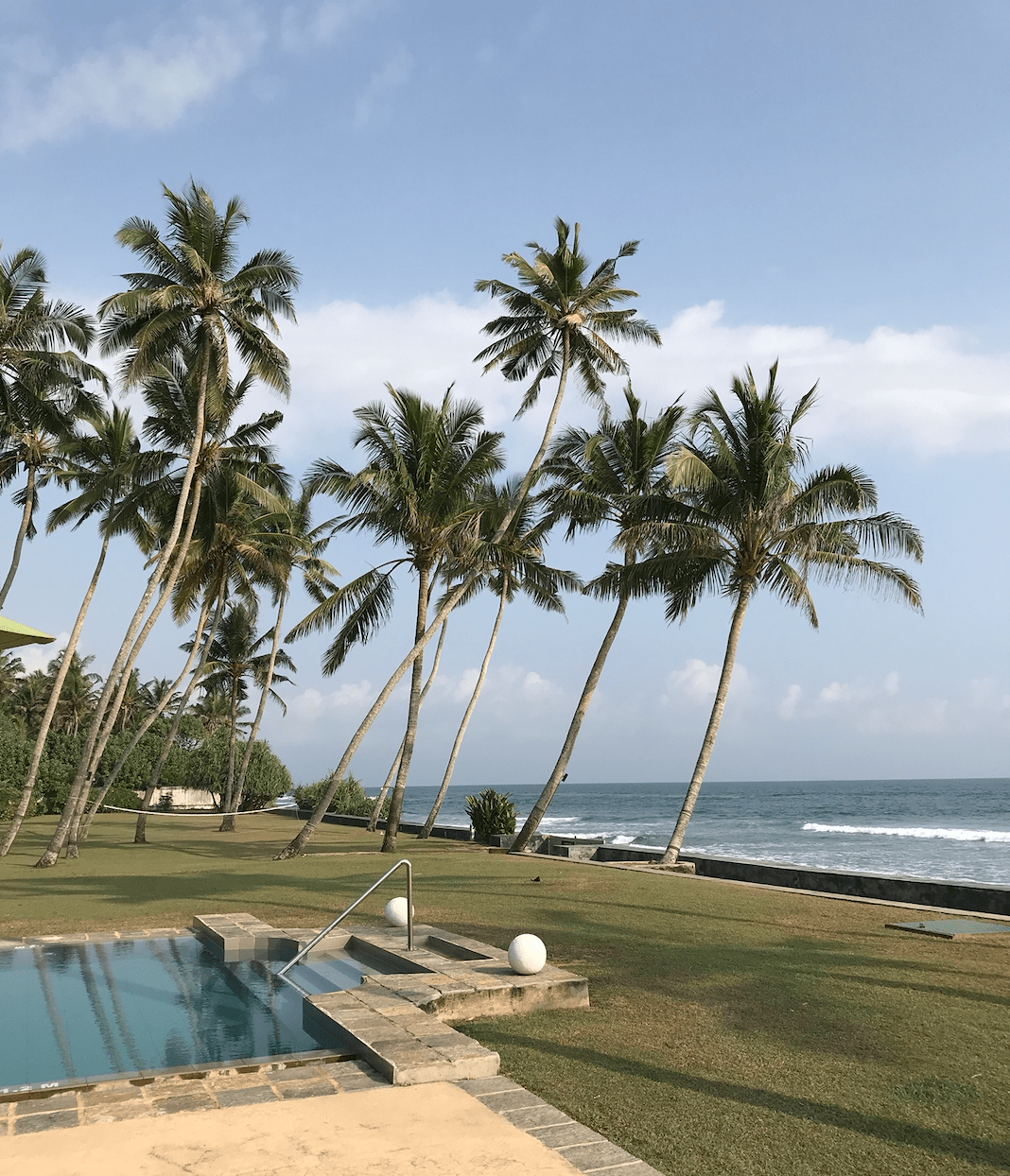 Tanamera Estate Sri Lanka View of pool, garden and beach at Tanamera Estate near Galle in Sri Lanka