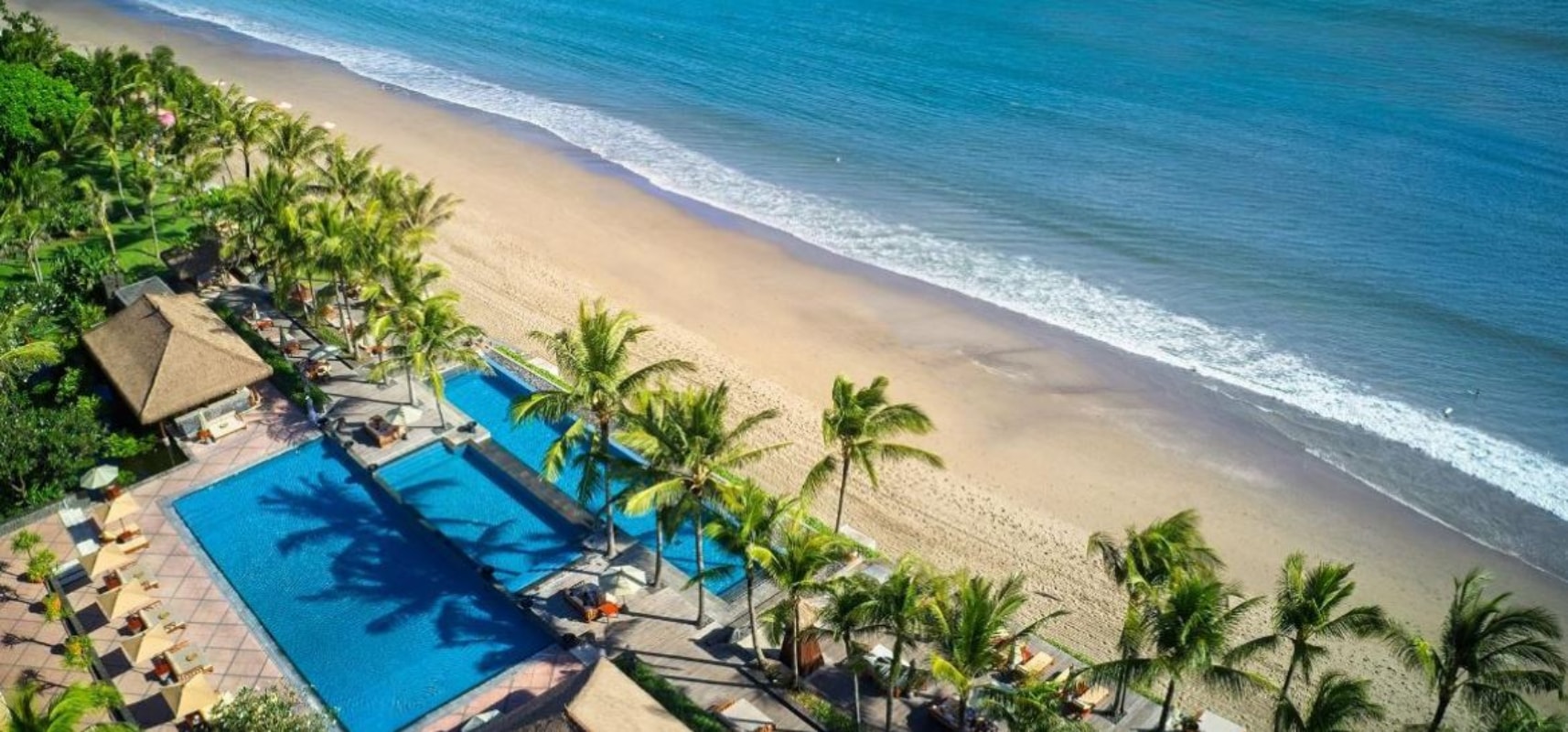 Pool and beach at legian sire