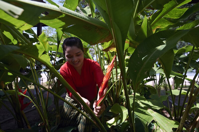 La-Folie-3 Staff member getting fresh ingredients from the vegetable plot at La Folie Lodge