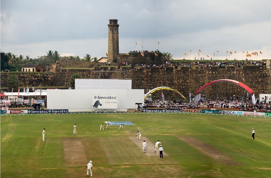 Galle fort Galle International Stadium and the ramparts of Galle fort