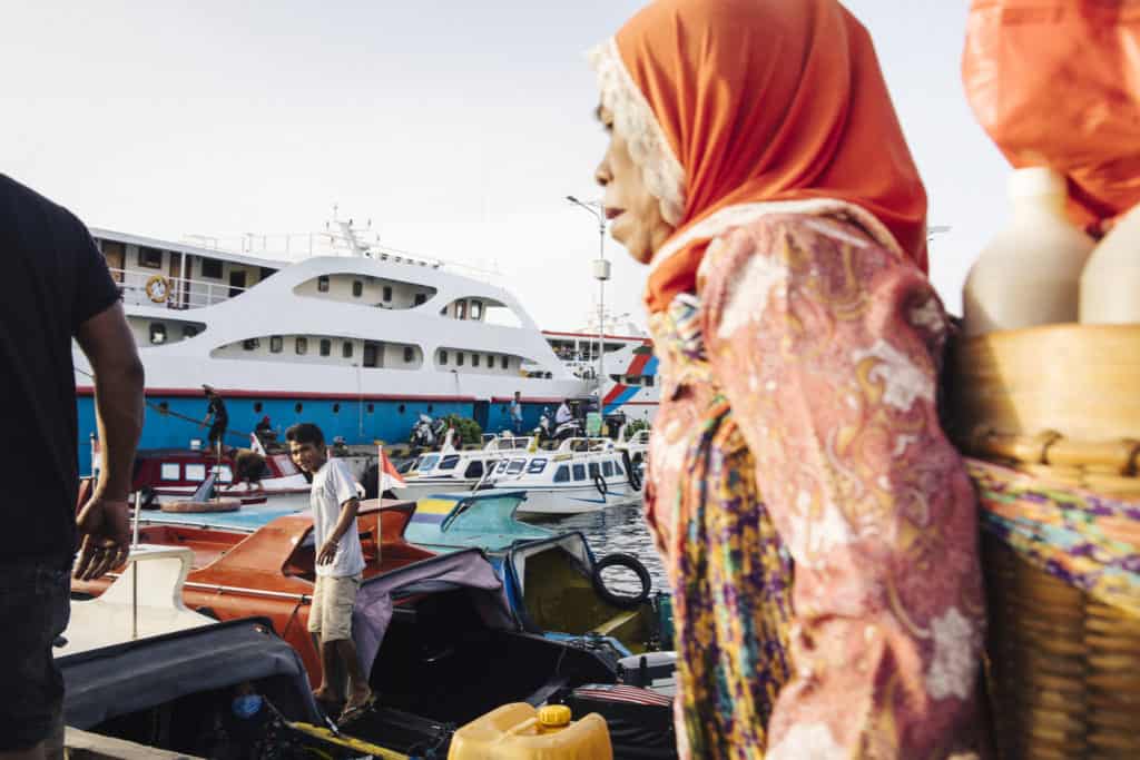 Women in orange ternate