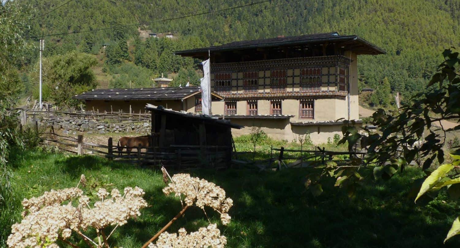 Lechuna Heritage Hotel in Bhutan The traditional farm building of Lechuna Heritage Hotel in the Haa Valley