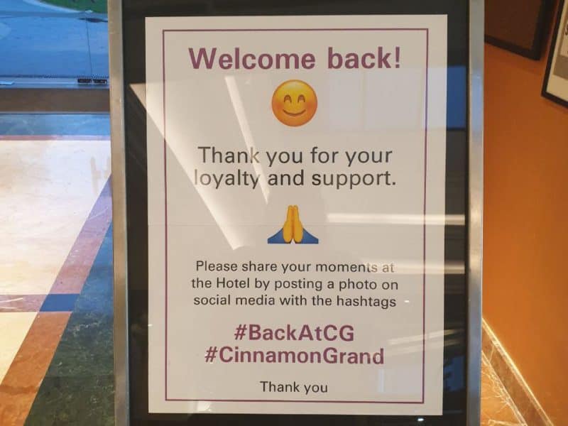 Cinnamon Grand Cinnamon Grand Hotel in Sri Lanka welcomes back clients