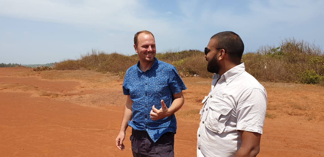 TomandHarin Traveller and guide exploring an arid landscape in Sri Lanka