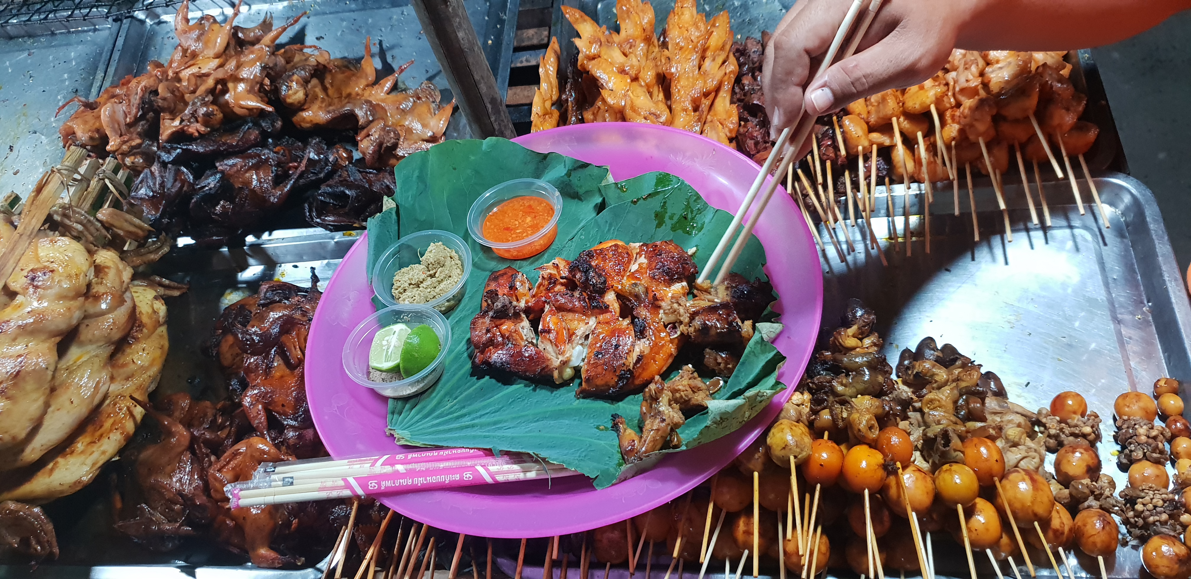 Cambodia street food Vespa tour Street food in Cambodia at a hawker stall