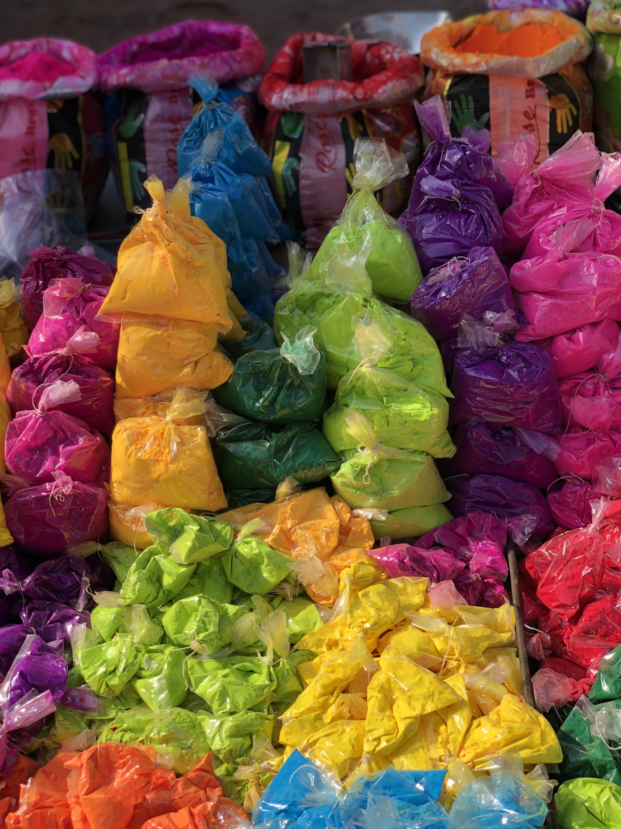 Coloured dyes for the Holi Festival Coloured dyes for the Holi Festival