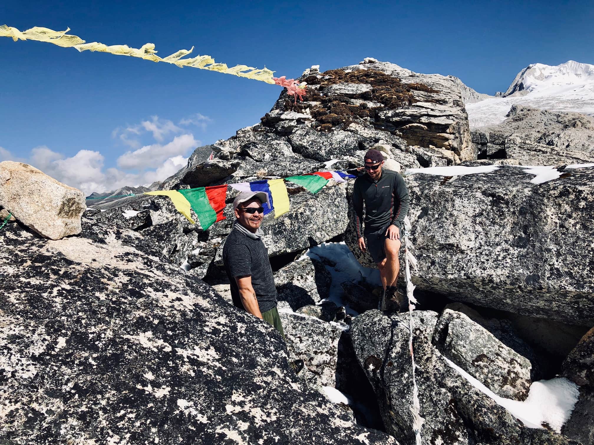Putting up Prayer Flags in Bhutan Putting up Prayer Flags in Bhutan