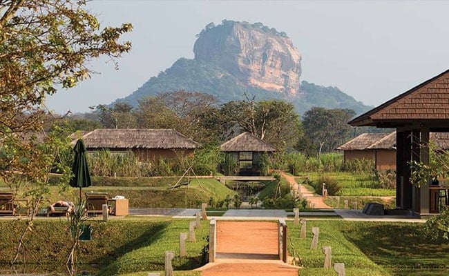 Water Garden Sigiriya View of Sigiriya Rock in Sri Lanka