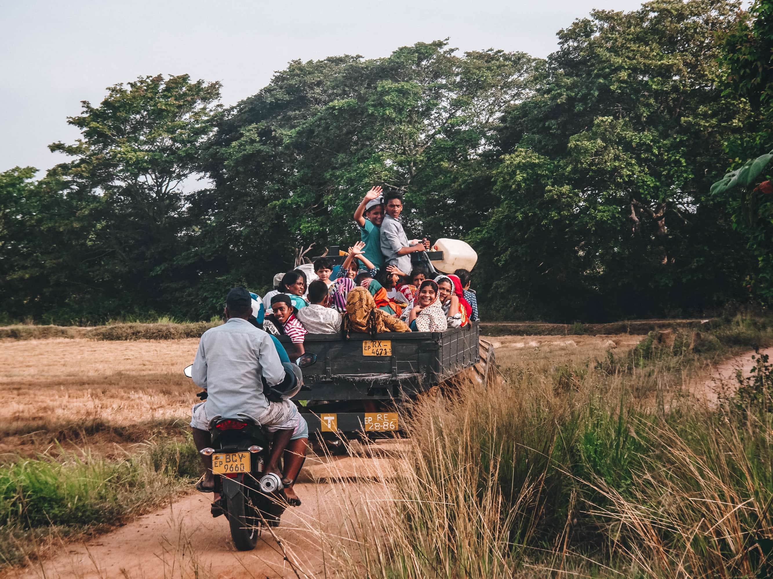 Local people Sri Lanka countryside Local people driving in rural Sri Lanka