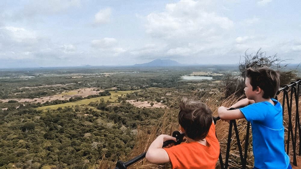 Family Travel Sri Lanka Anneke Hudson Views from Sigiriya rock on a family holiday to Sri Lanka with kids