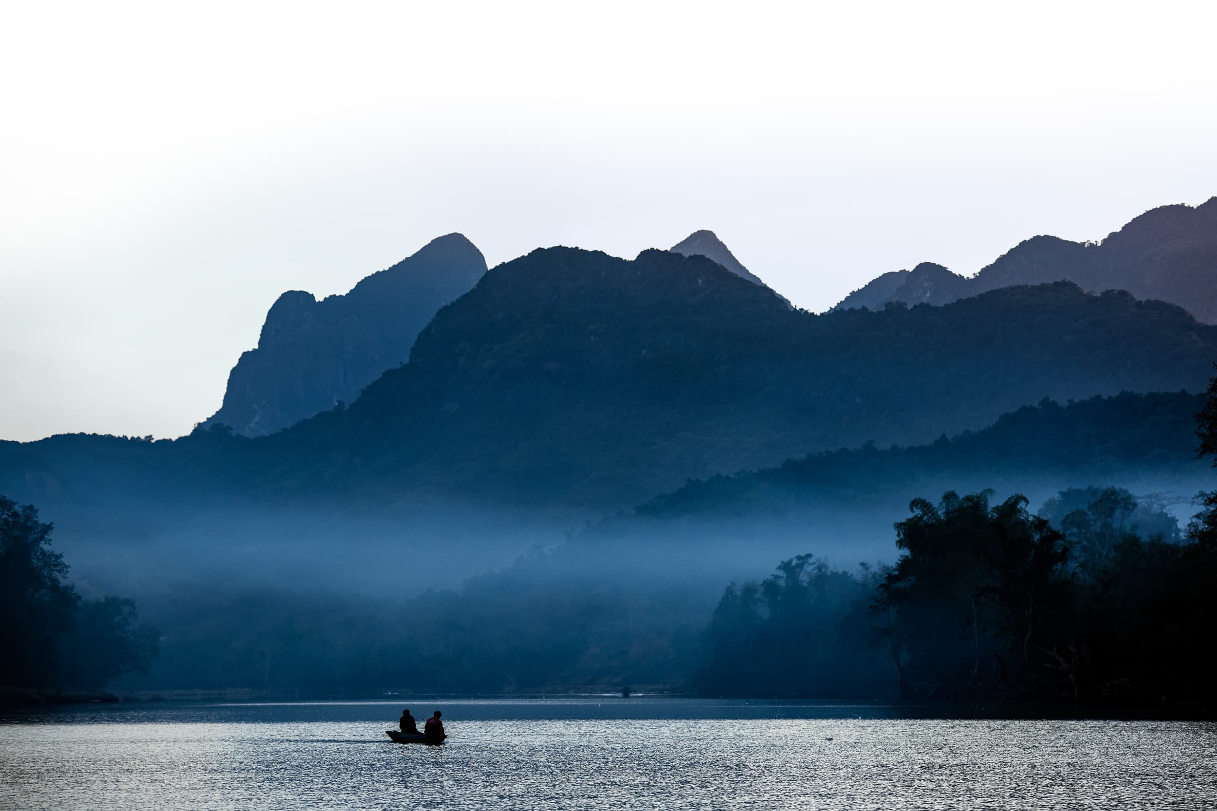 Laos - Nong Khiaw - 2019- 0008 - Reduced Size Nong Khiaw Riverside in Laos