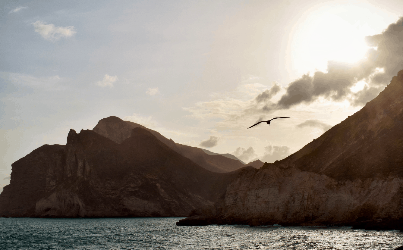Landscapes in Oman The beautiful, rugged landscape of the Musandam peninsula in north Oman