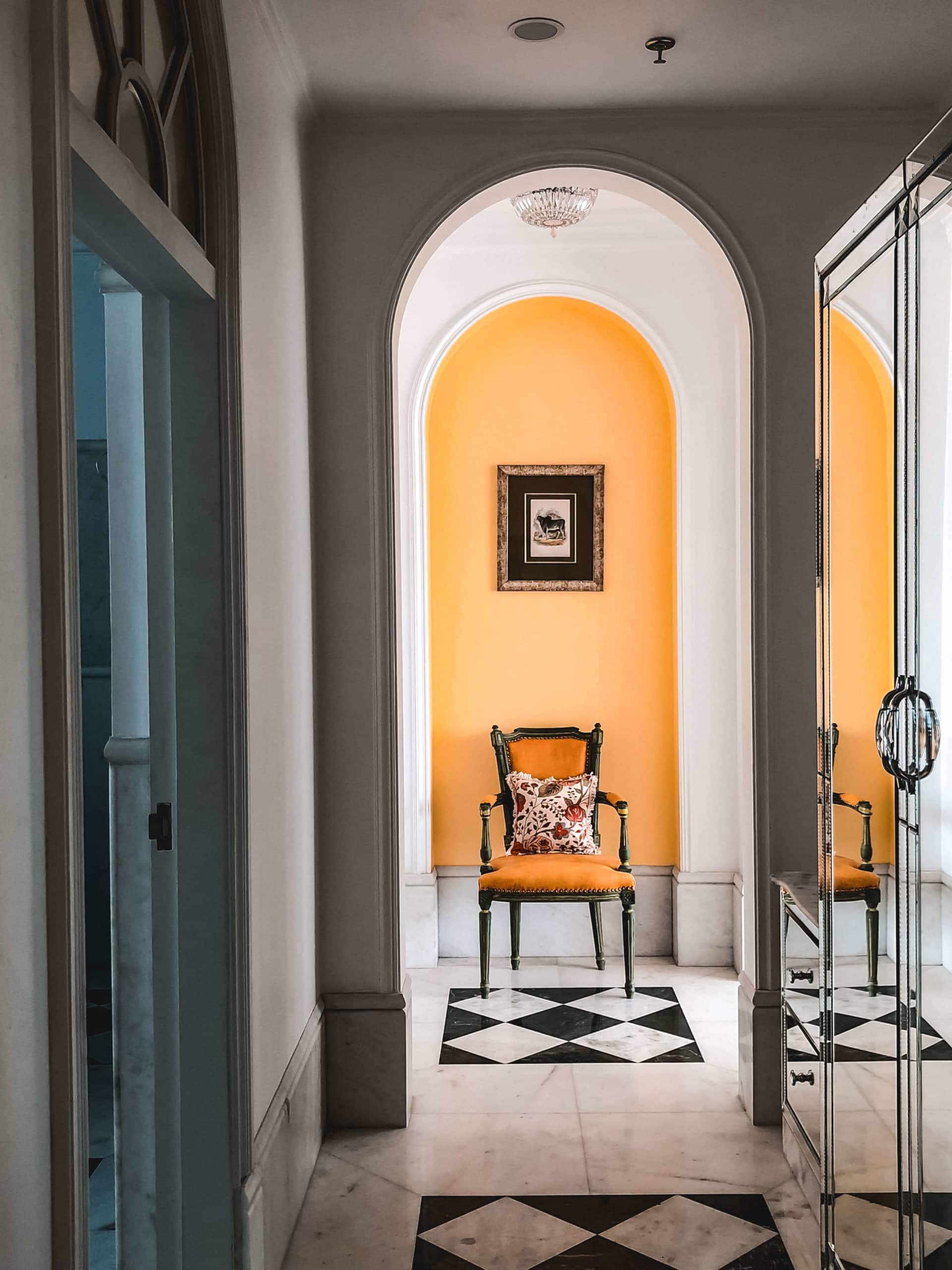 GleburnCalcutta Hallway in Glenburn Penthouse with art deco flooring