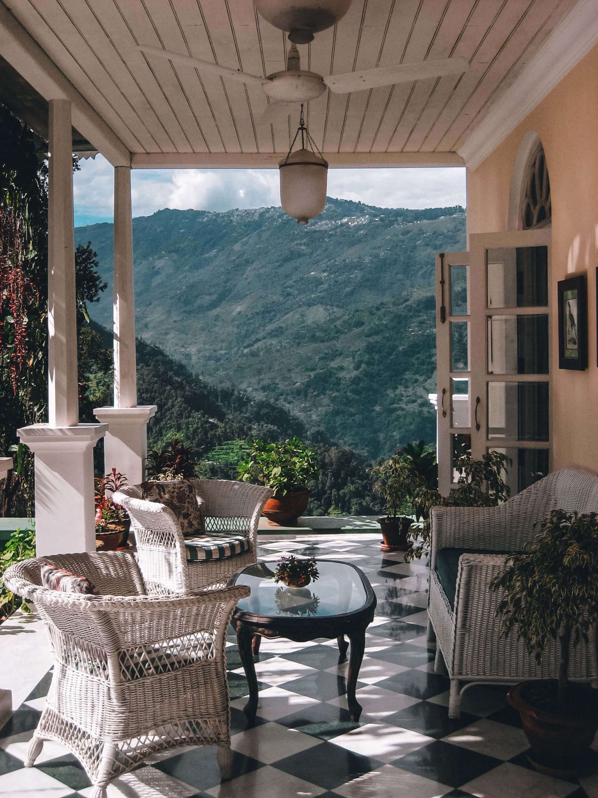 Glenburn Tea India Husna Patio of Glenburn Tea Estate near Darjeeling