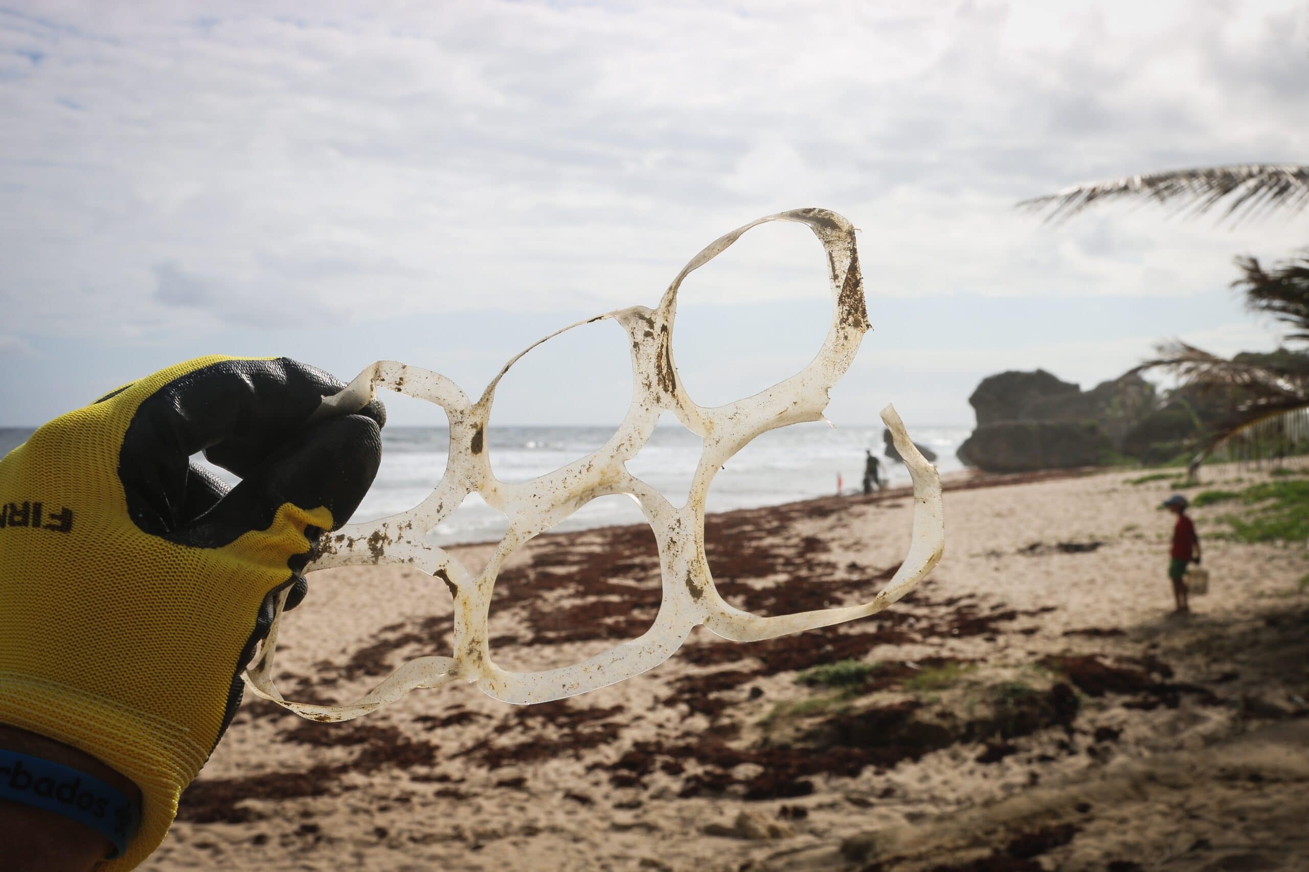 Plastic beach Disposable plastic found on a beach