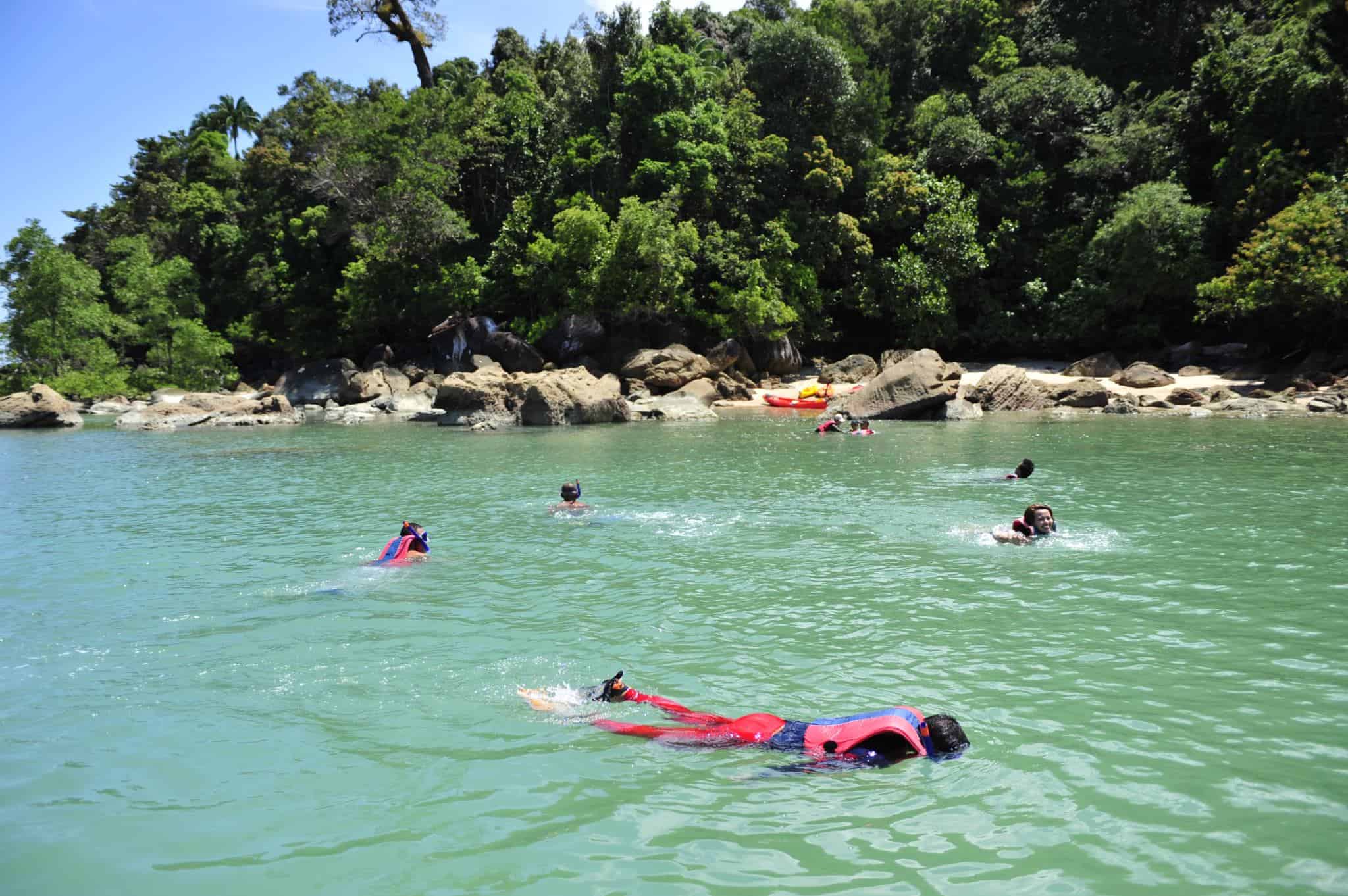 permai beach borneo Family fun snorkelling at Permai Beach Borneo
