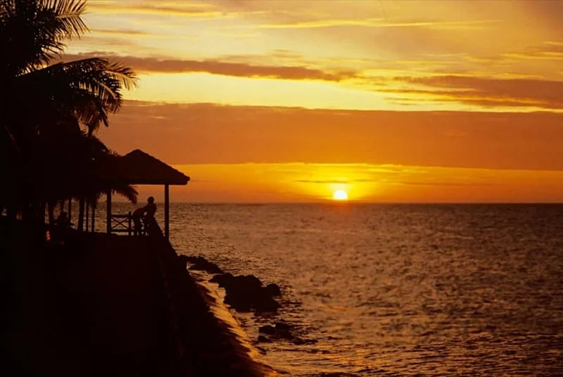 tanjung beach borneo Sunset from Tanjung Aru beach in Kota Kinabalu