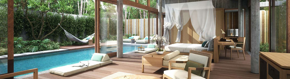 Villa with pool and spacious bedroom at Alila Dalit Bay