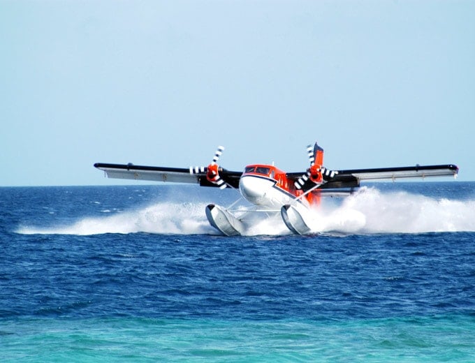 Seaplane transfer in the Maldives Seaplane transfer in the Maldives