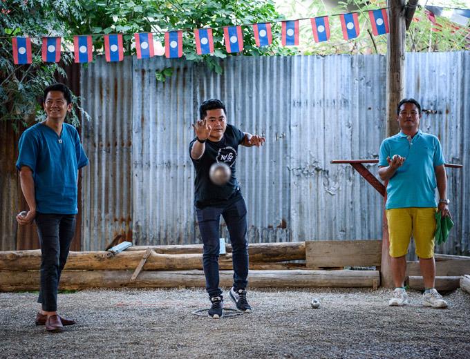 An evening game of petanque