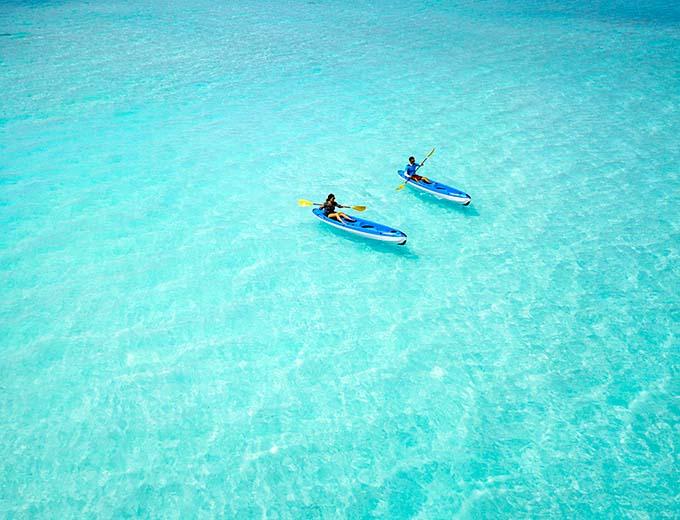 Kayaking around the lagoons