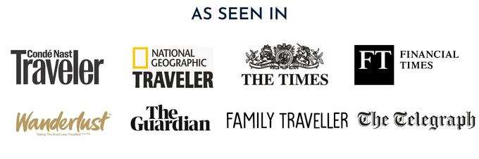 Experience Travel Group have been featured in The Times, The Telegraph, Wanderlust magazine, National Georaphic Traveler, Family Traveller Magazine, Condé Nast Traveller Magazine, Tatler, and Escapism Magazine.